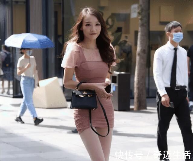 香槟|时尚修身连衣裙,搭配香槟金色高跟鞋,穿出高雅时尚的气质美