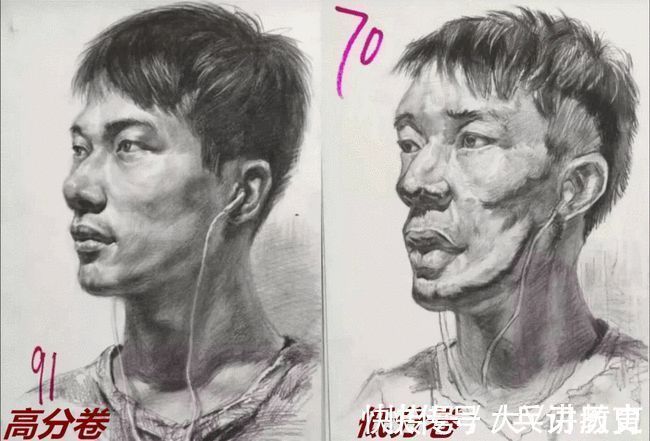 学生$美术生高分卷VS低分卷,差距一目了然,原谅我不厚道地笑了