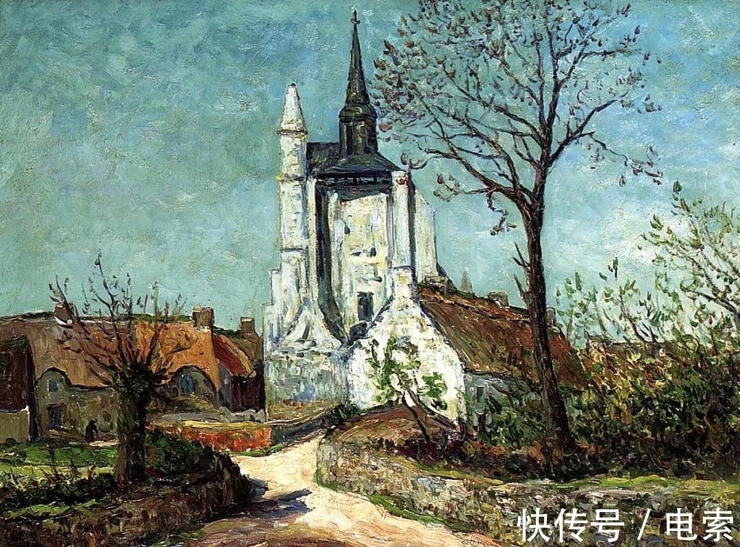 风景@他是法国著名印象派画家,风景油画集合众家之技法,然后自成一格