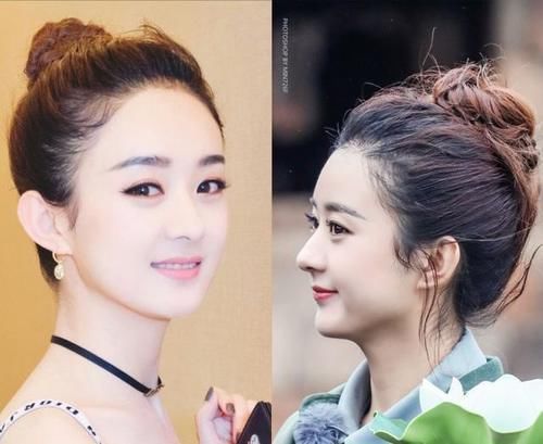 小脸|披发和扎发怎么选,看脸型还要看脖子,扎发小技巧