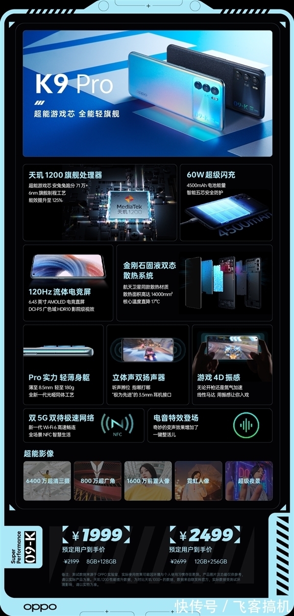 k9|配备120Hz AMOLED显示屏的OPPO K9 Pro 天玑 1200 推出