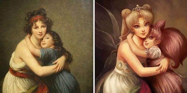 名画|当这些世界名画重绘成动漫风格,东条希真是太美了!