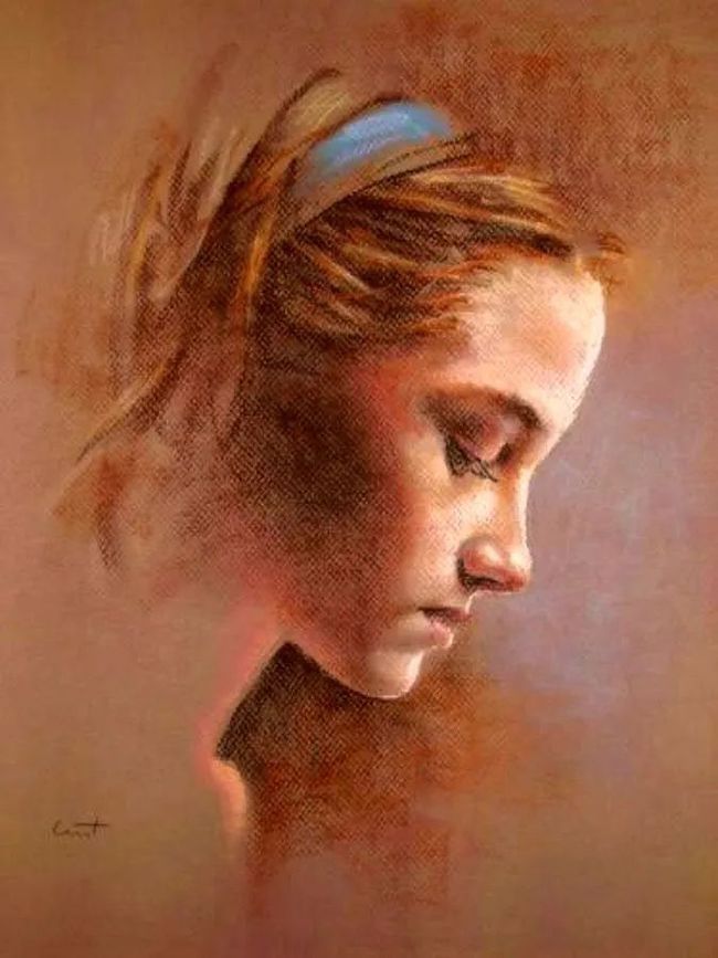 艺术学院$法国女画家:魅力独特的色粉味道