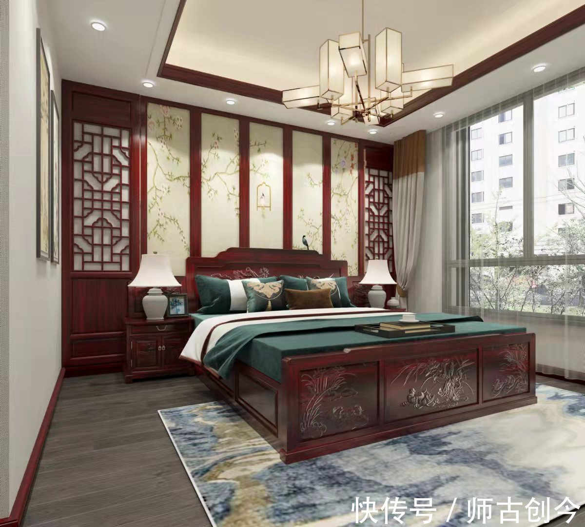 山水画|中式红木整装塑造出中式家居的浪漫氛围