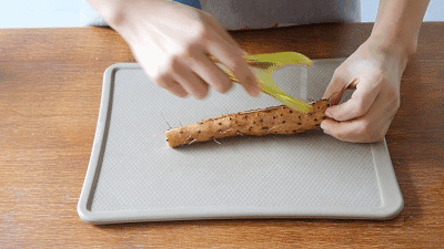 去皮|今天才知道，山药去皮一根筷子就能搞定，手不粘也不痒，简单又快！