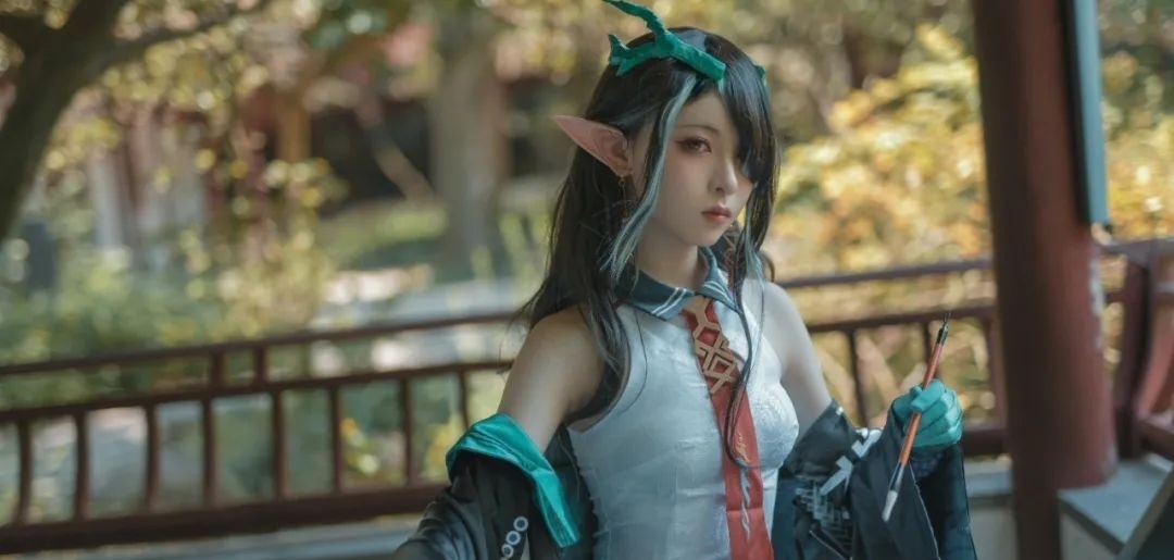 cos:明日方舟夕cos正片@月什