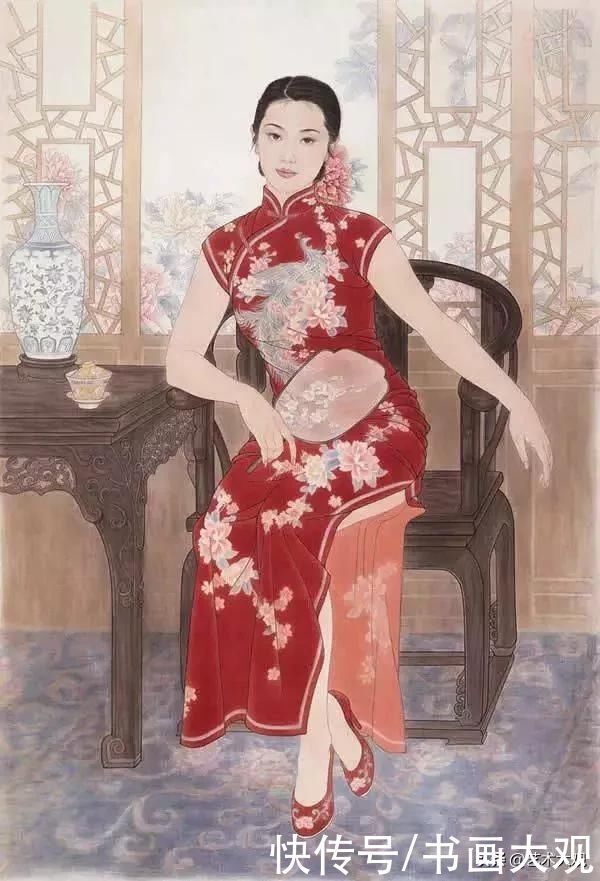 旗袍!油画中的旗袍女子风情万种艺术大观美术专题作品欣赏