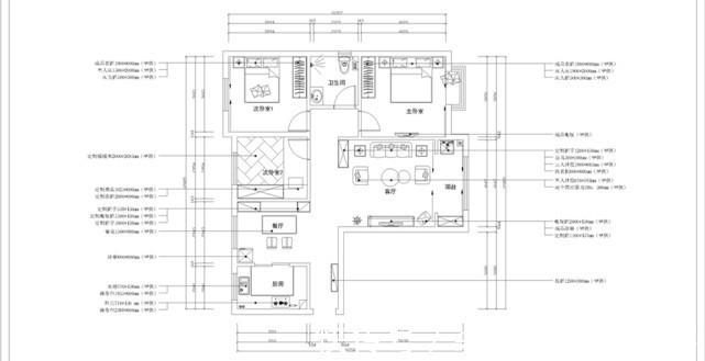 采光性|101平三室两厅一厨一卫，简单大方小卧室怎么装修？