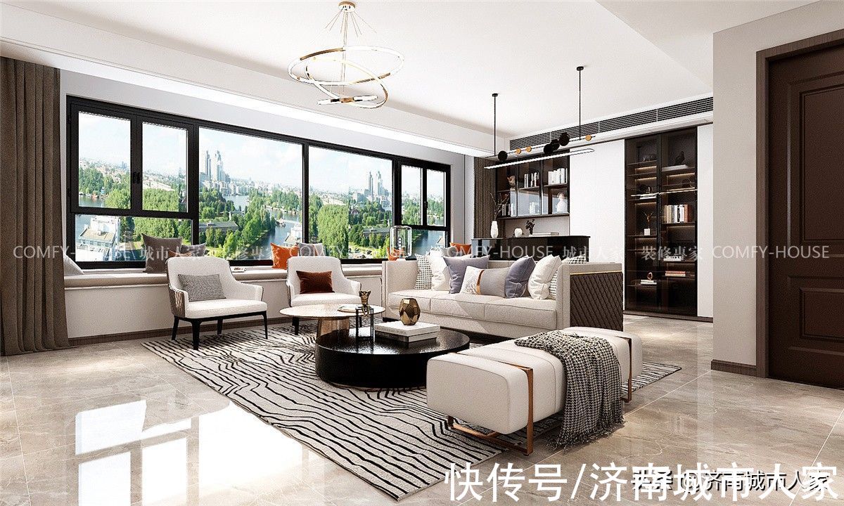 装修|澄波府邸现代轻奢风格装修效果图