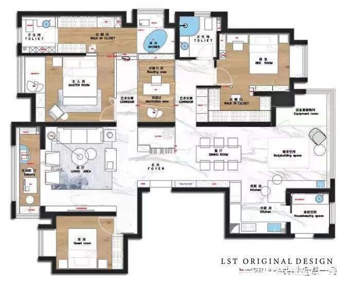 分区|刘思彤设计原创分享 御水澜湾197平户型深度解析