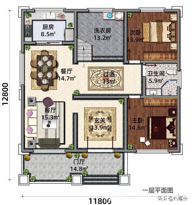 真石漆|占地150平，设计师给了2套图纸，预算25万看看哪套更好？