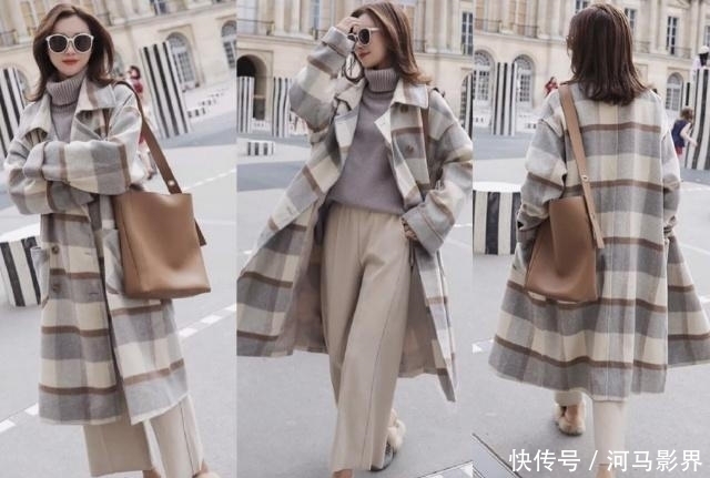 潮流|2018秋冬季最流行韩版长款毛大衣+阔腿裤,潮流妹都穿上了!