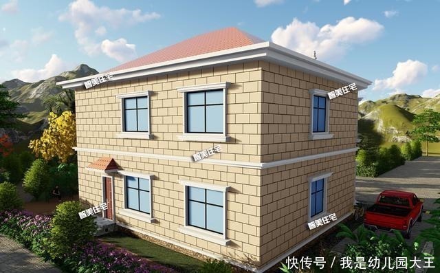 别墅|13.3×12.5米二层别墅,精致农村住房,带给你雅致的生活!