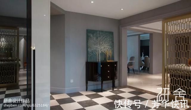 仿古|玄关是家的门面,原来地砖也可以铺得这么美~