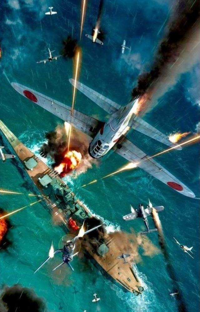 二战|漫画绘本来自海洋与天空的激烈鏖战-二战风云原画欣赏