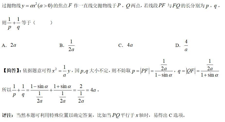 有哪些大学知识，可以巧解高考题？