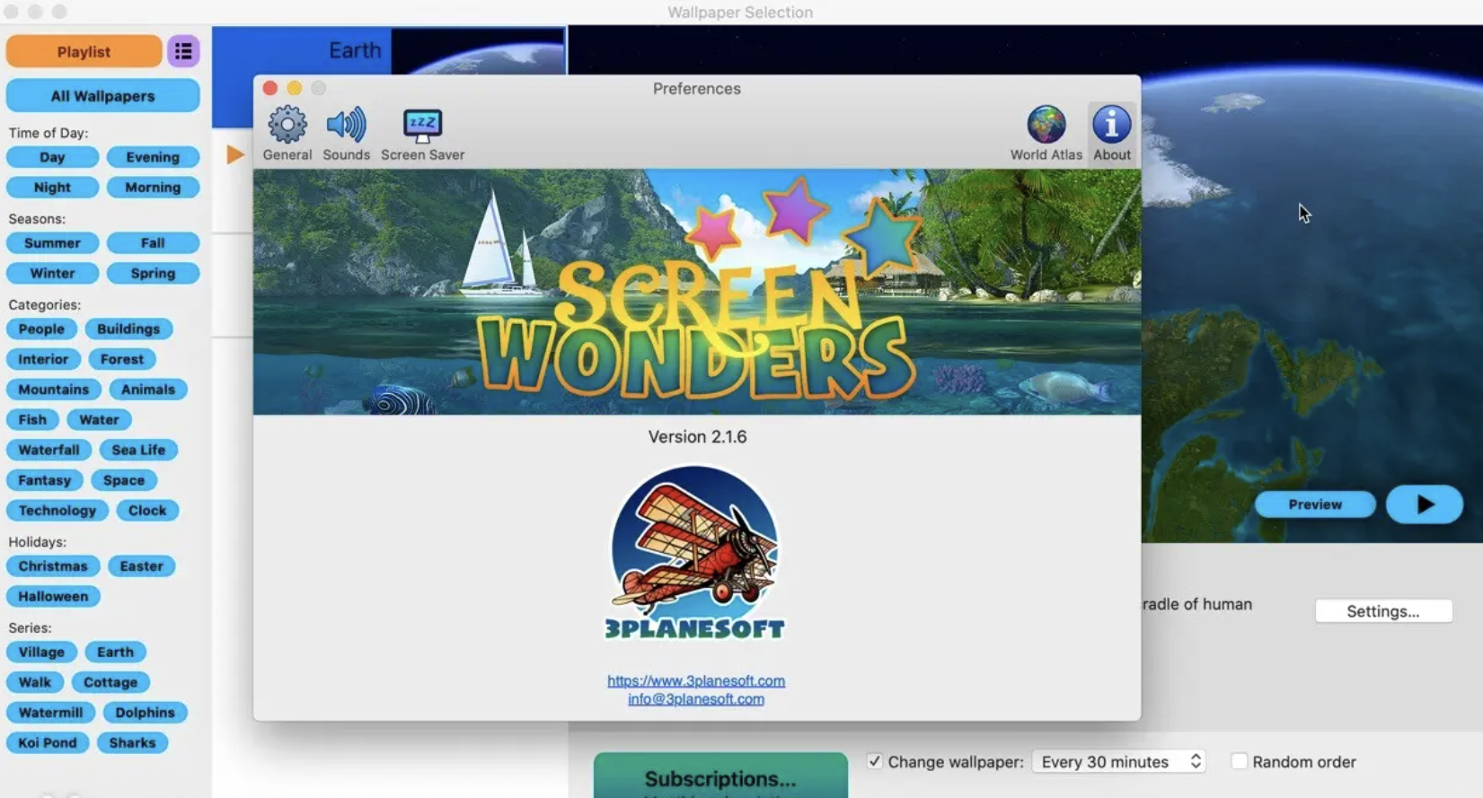Screen Wonders for Mac v2.1.9 MAS 3D动态壁纸-下载否