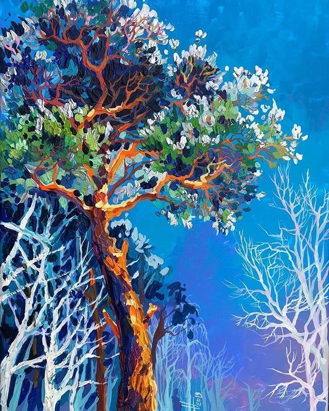 艺术@美女画家AnastasiaTrusova独特的艺术大胆厚重颜料给你不同的感受