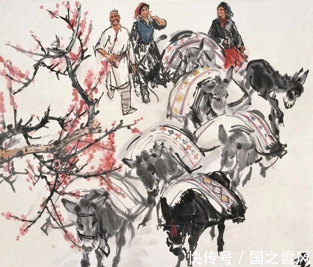 国画史!中国画驴第一人,三笔二笔就把驴儿活灵活现的画在纸上了