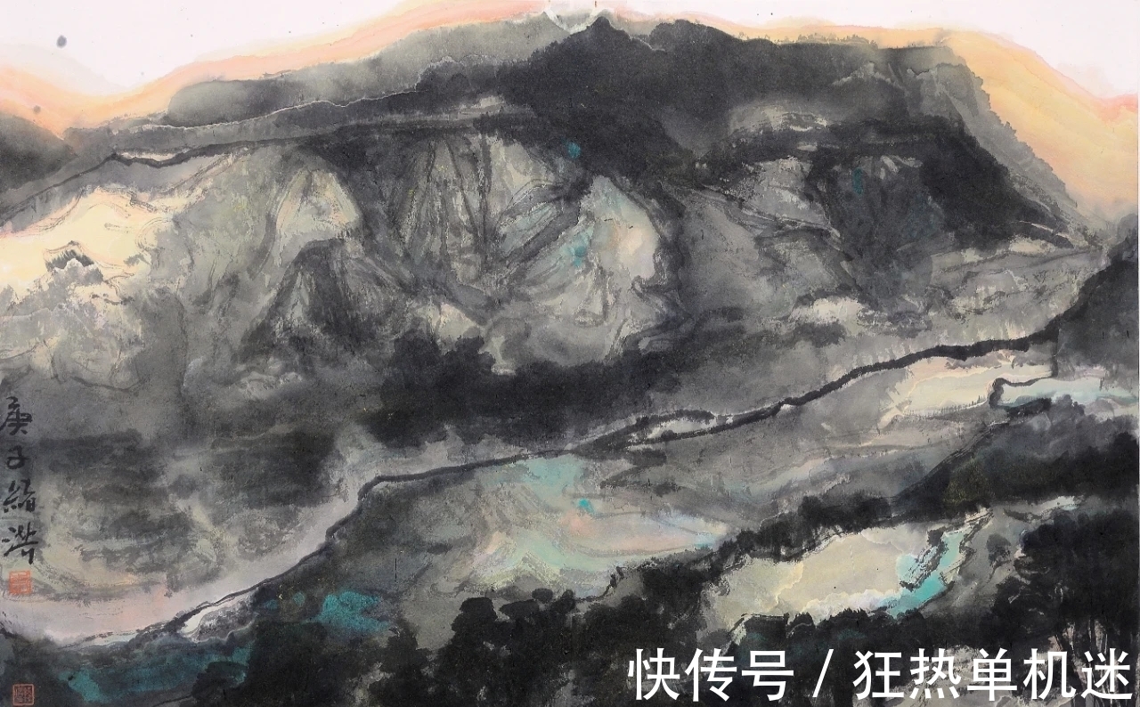 水墨山水画$李绪洪水墨山水画