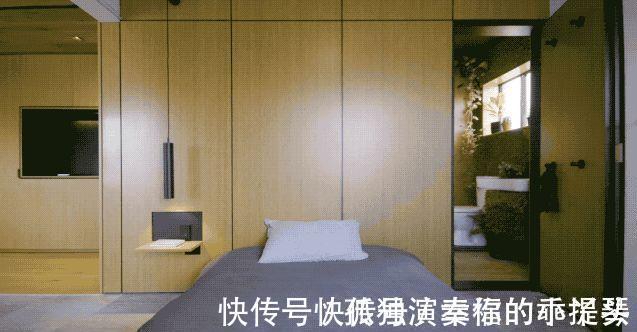 柜门|35㎡迷你小宅,定制柜解决全屋收纳,还有隐形餐桌!