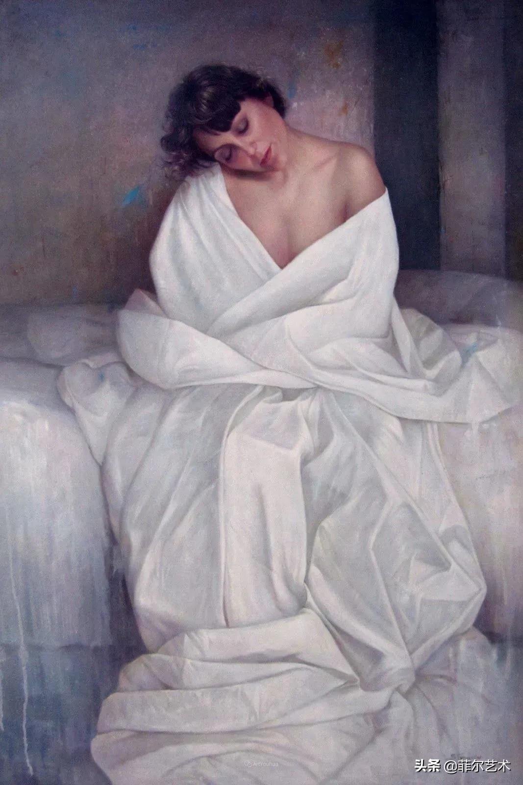 女画家@女画家索莱达·费尔南德斯画笔下的女子人物沉稳自然,美丽优雅