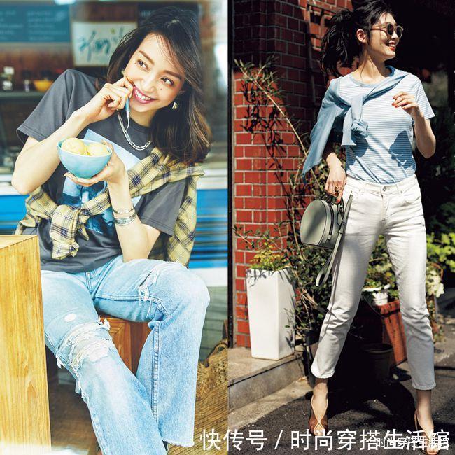 三点一线|T恤+牛仔裤,怎么搭会显得年轻些?取决于这些细节