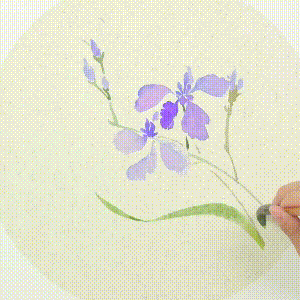 技法$用没骨技法画胡萝卜和鸢尾花，这样的示范案例领你入门