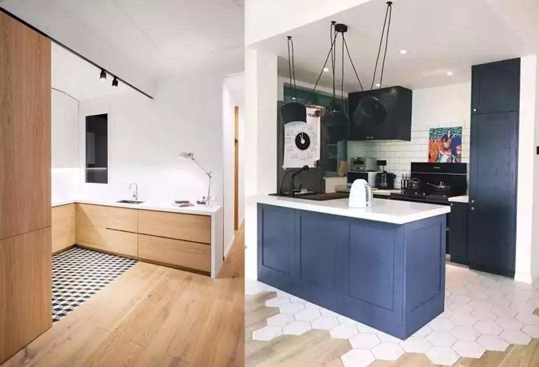 地砖|开放式和半开放式厨房,怎么做更实用?