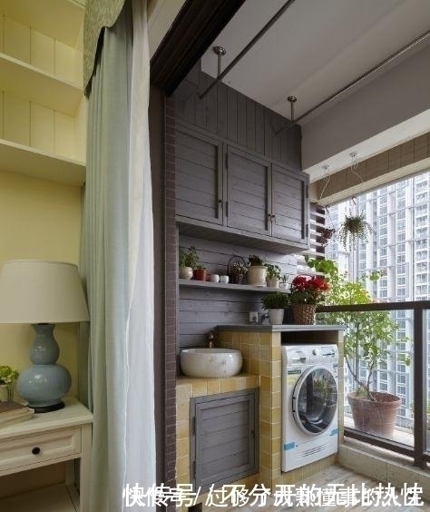 收纳|89㎡住进一家五口,不后悔在阳台砌了洗衣台,多出一间洗衣房