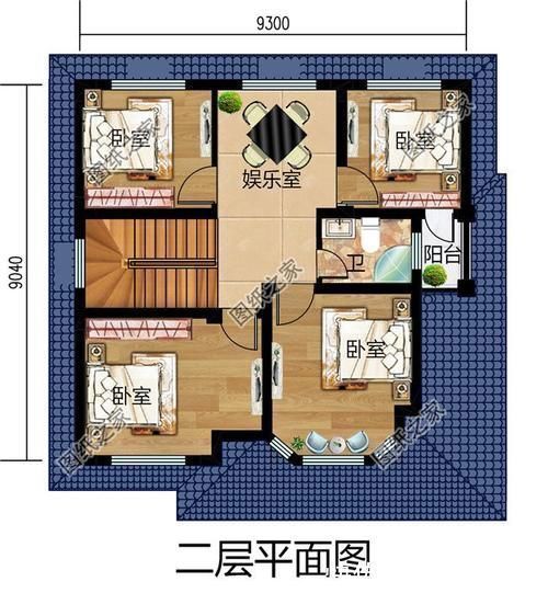 小户型|农村9乘9米左右的二层建房图，占地小巧，来年住进去的就是你