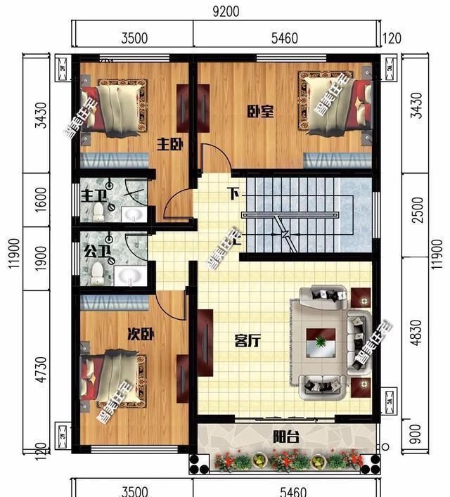 平面图|30万盖一栋小别墅在老家,这两个户型真不错,漂亮又大气