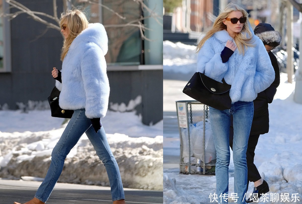 晴空|还在穿黑白灰?婴儿蓝色太好看了,配白色清新的像冬日的晴空