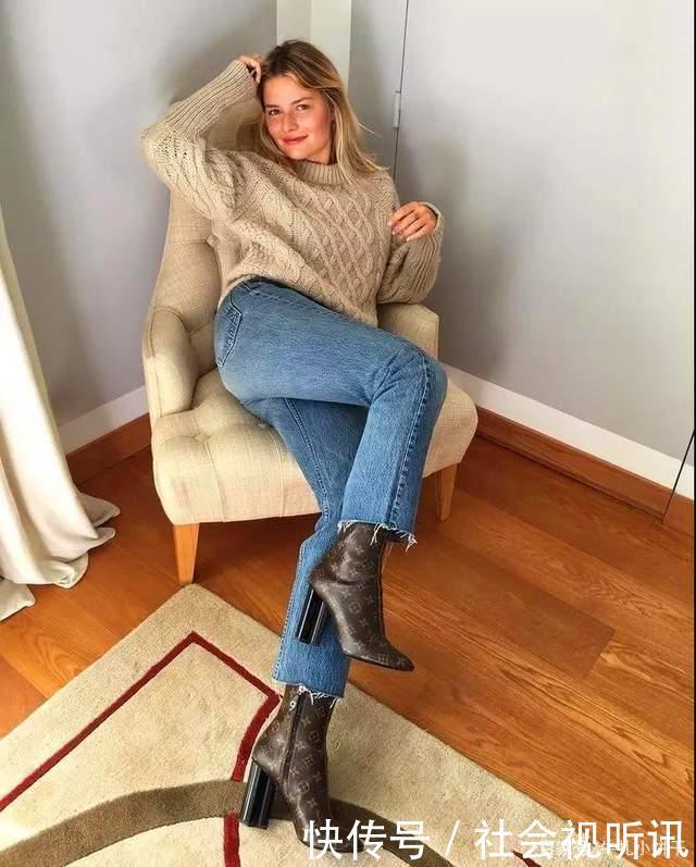 最近火了一种穿法“毛衣+牛仔裤”,优雅又时尚,回头率十足