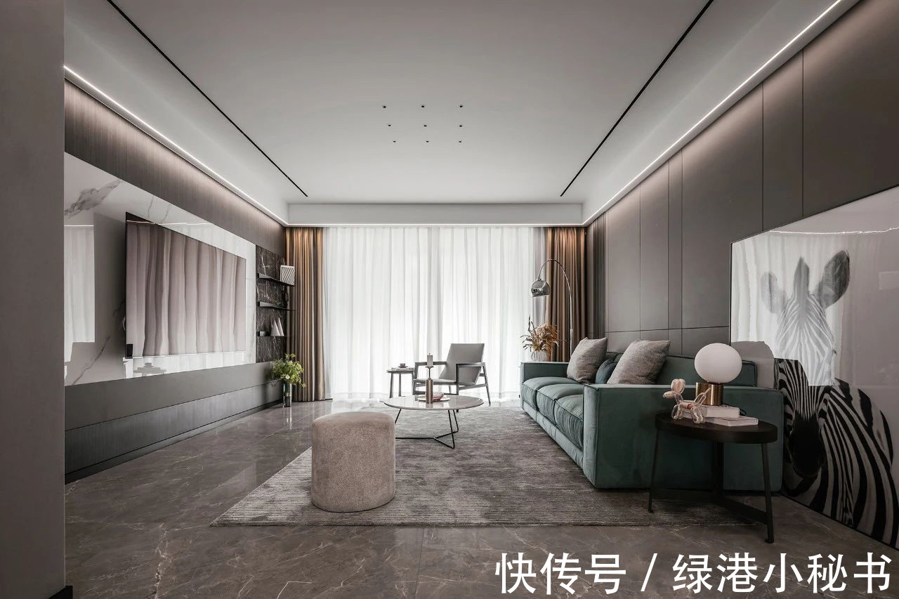 木皮|装修案例欣赏:160平深色系居家设计,一起来感受现代感的精彩!