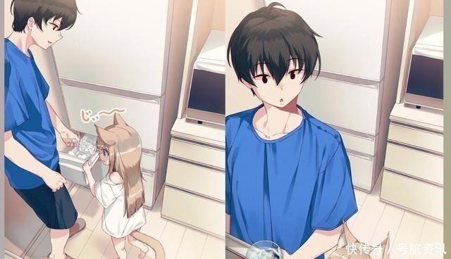 猫咪|想让猫咪变成人变是不可能的,但画师可以将其画出来!