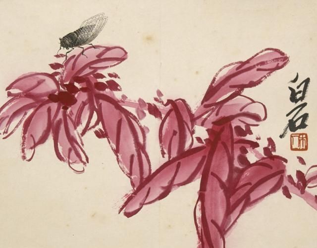 草虫@齐白石画的小虫子,放大5倍以上欣赏,翅膀上的脉络真实细腻!