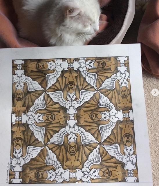 猫咪#艺术家笔下的猫咪“入侵”世界名画,萌到让人尖叫!