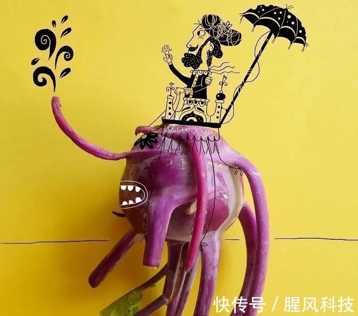 插画#拥有“魔法”的插画家,用几笔涂鸦,将沉闷的照片变得趣味十足