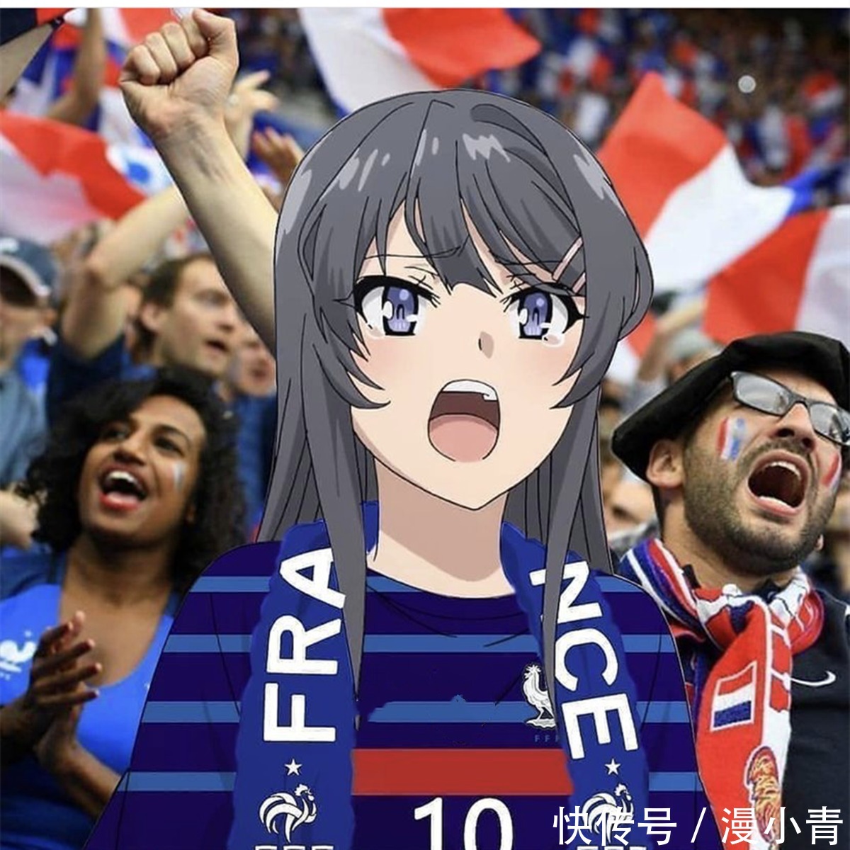 比赛|二次元人物乱入到运动场上,虽然知道是合成的,可还是希望是真的