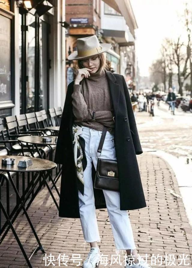 外套|外套穿搭经典的黑色外套,秋冬怎么穿才能气质不沉闷!