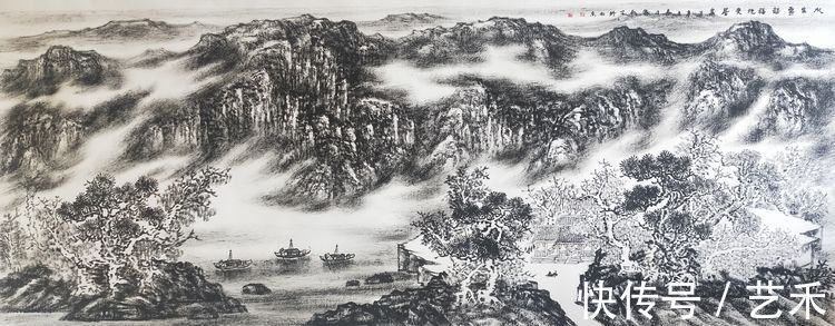 河北工艺美术职业学院#艺术来源于生活而高于生活 ,著名焦墨云雾山水画家林晓丽