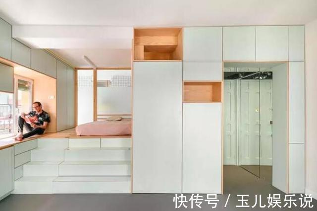 储物空间|国外35㎡公寓,设计师脑洞大开,还是头一次见,储物空间真是一绝