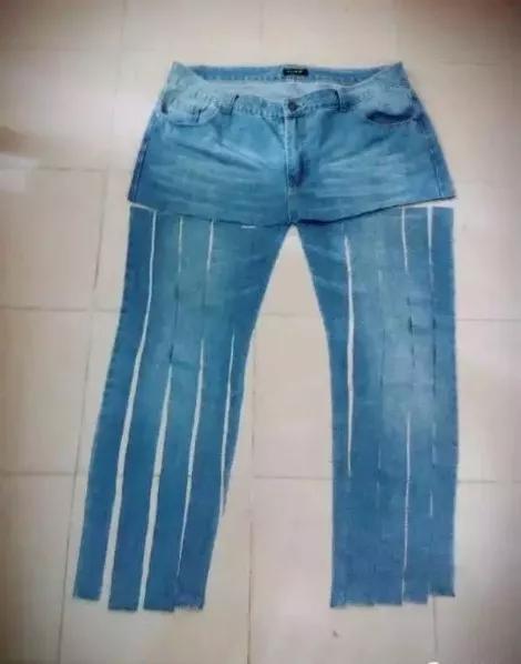 教程|家里的旧牛仔,不用扔,巧利用改造成地毯,美观又实用!附教程