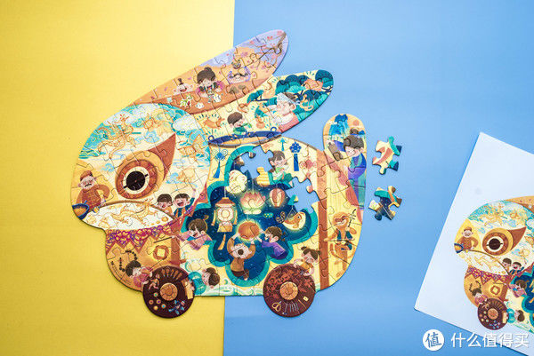  兔子|传统文化不能丢~ 国风兔子灯笼，传统民间技艺异形儿童拼图晒单~