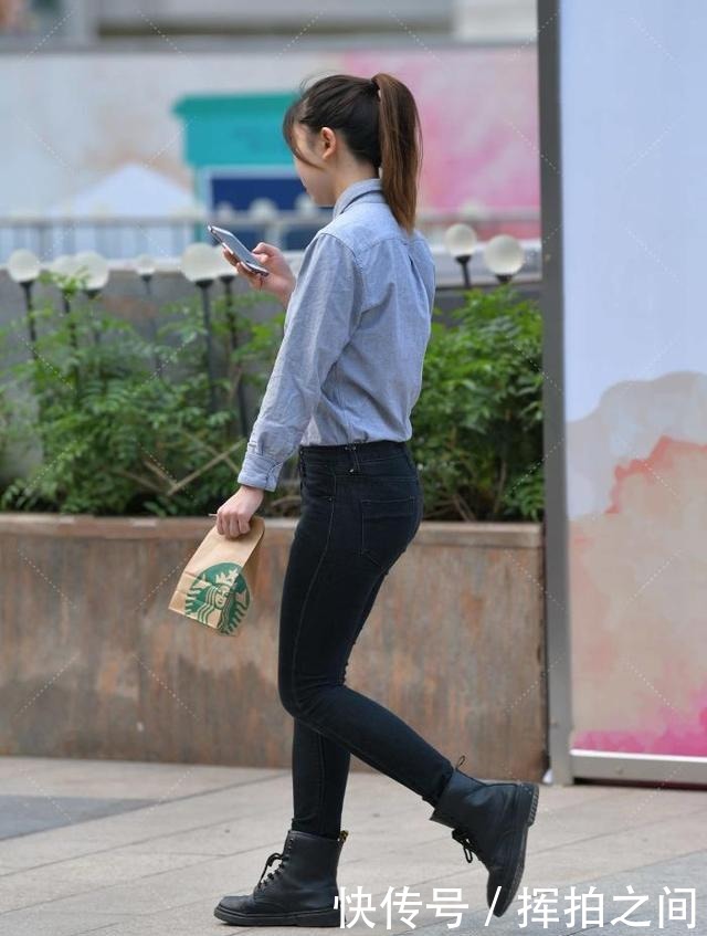 干净利落|浅蓝色牛仔衬衣，干净利落，帅气又时尚