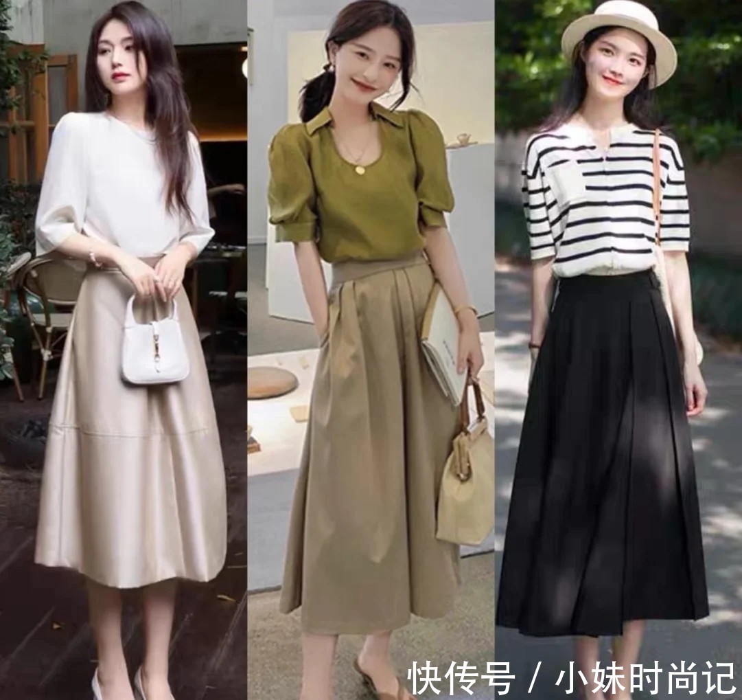 路人感|这才是职场女人该有的打扮,“衬衫+半裙”,轻松告别呆板路人感