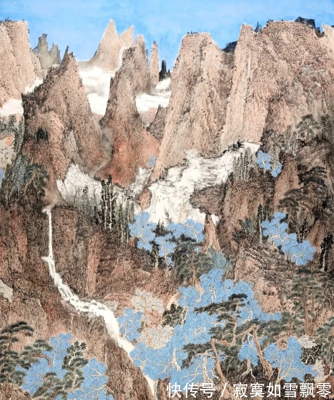 于建华&一个江南女子的山水画，全是北方的山北方的水，气势不凡！