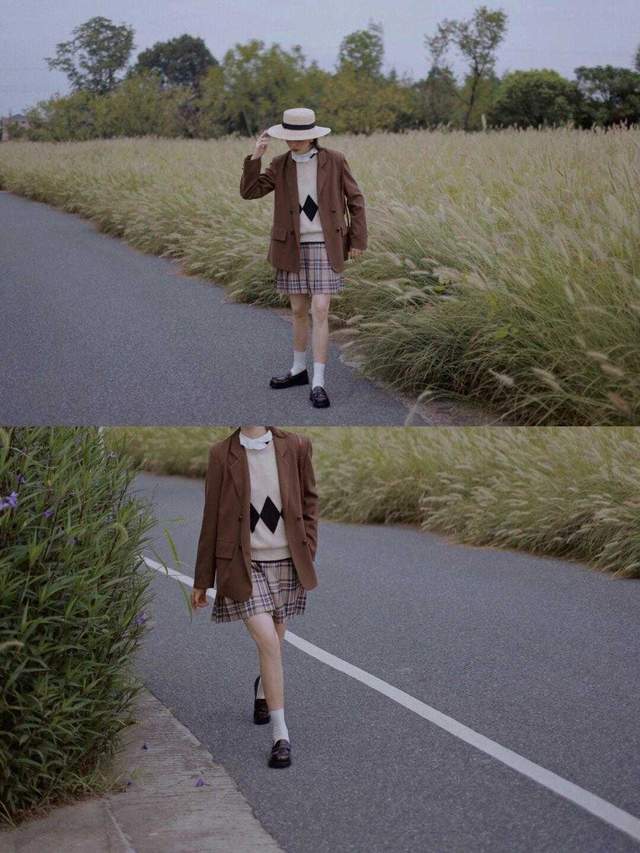 阔腿裤|复古风穿搭技巧,绿色针织开衫搭配阔腿裤甜美俏皮,简约又好看