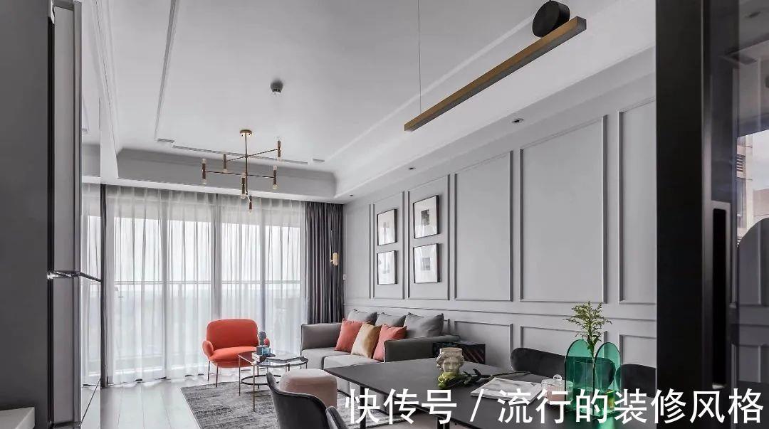 立体感|125㎡简约美式风,装修效果气度不凡,朋友看了都嫉妒!